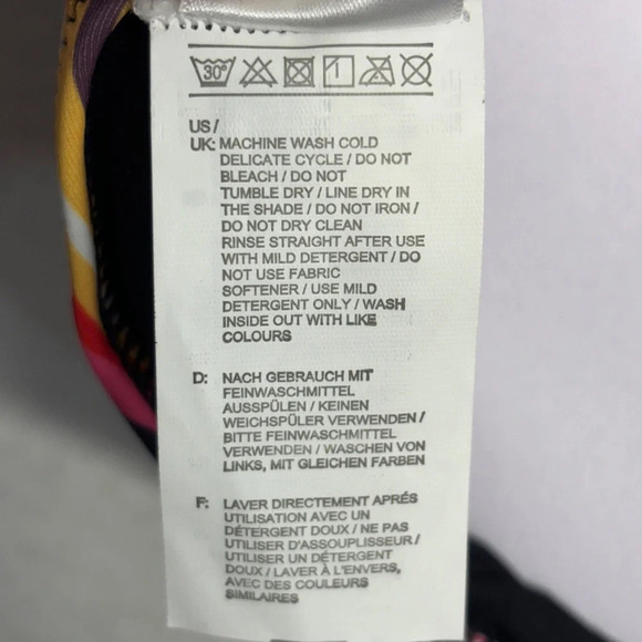 NWT Kamoni Bikini Stripe Top Black Bottom - Picture 12 of 16